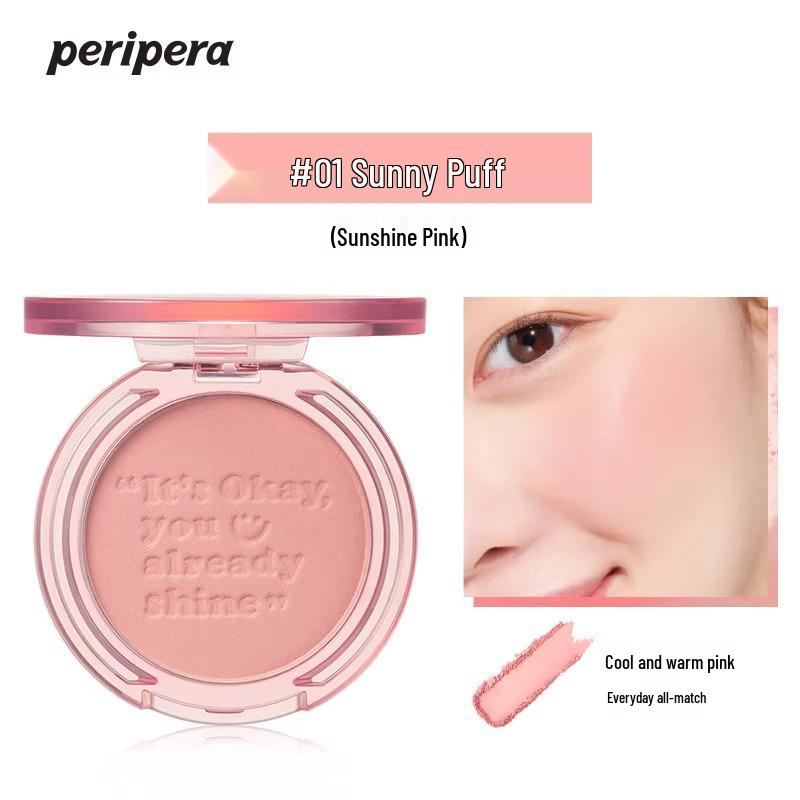 

Peripera Fiery Glow Blush in Peachy Pink Pearlescent Matte