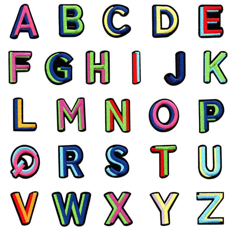 26 Alphabet English Patches Set Letters Embroidered Iron On Sewing Parches 26 Alphabet English Patches Set Letters Embroidered Iron On Sewing Parches