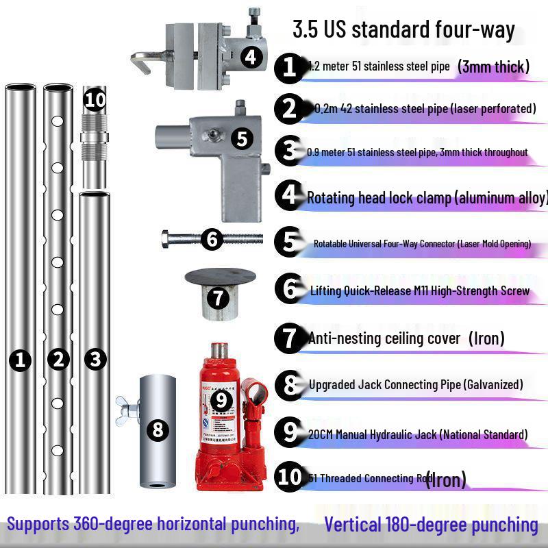 Industrial Diamond Core Drill Machine with Hydraulic Lifting Frame and Universal Stand