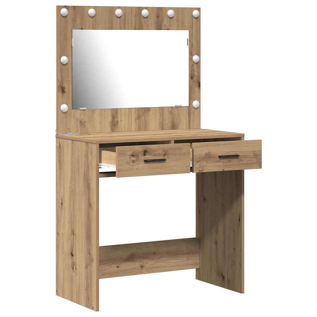 Dressing Table Artisan Oak 78.5 X 41 X 135 Cm Engineered Wood