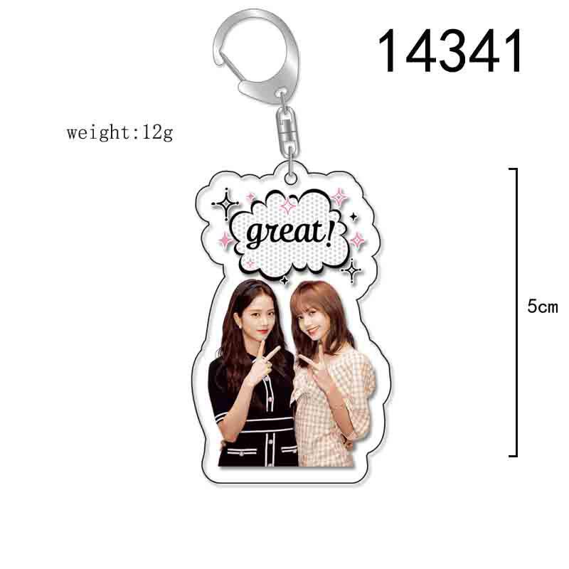 BLACKPINK Acrylic Double-Sided Keychain: Lisa, Jisoo, Jennie, Rosé