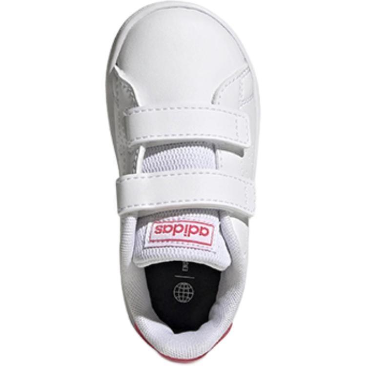 (TD) Adidas Advantage Court Two Hook-and-Loop 'White Real Pink' Baby GW6501