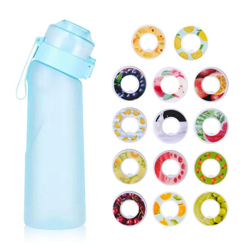 Tritan Water Bottle 650ml Leakproof Sports Cup With Straw Lid Carry Handle Gradient Design