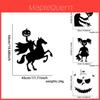 Spooktacular Halloween Decoration Felt Wall Stickers Skull Hand Pumpkin Door Decor
