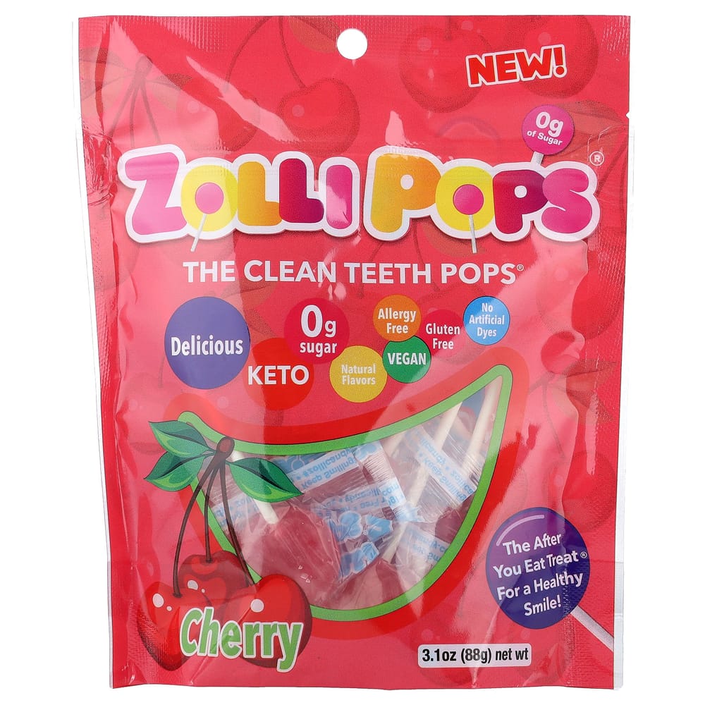 iHerb Zollipops The Clean Teeth Pops Cherry 3.1oz