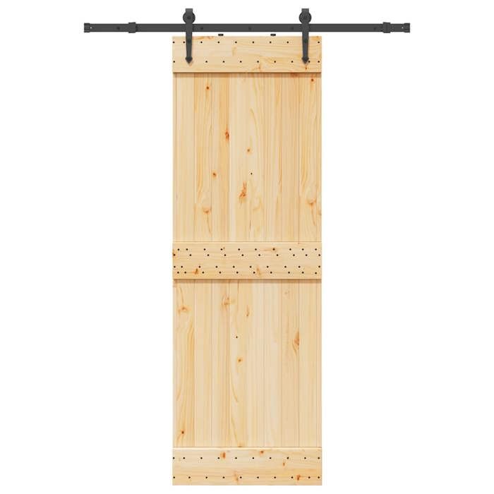 VidaXL Sliding Door and Hardware Kit 70x210 Cm Solid Pine 3332688