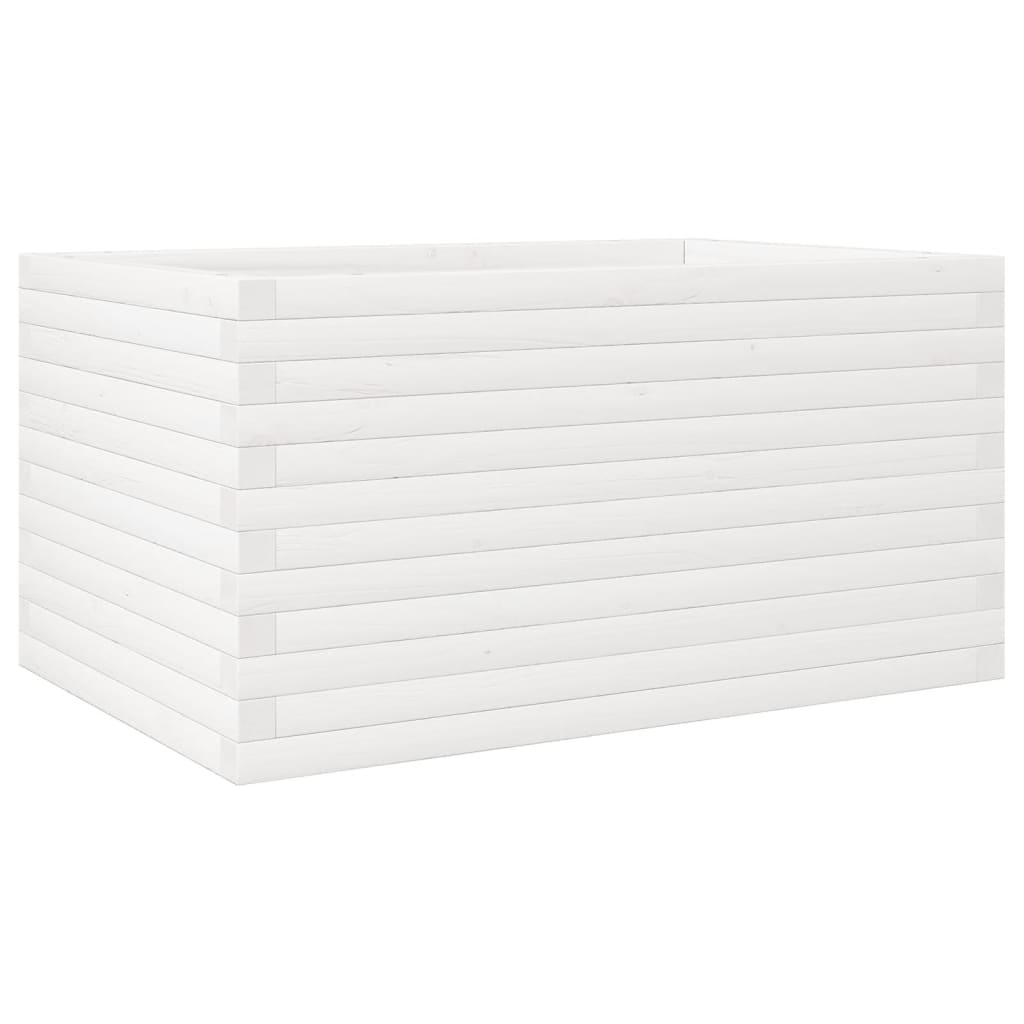 Planting Box White 90x60x46 cm Solid Pine Wood