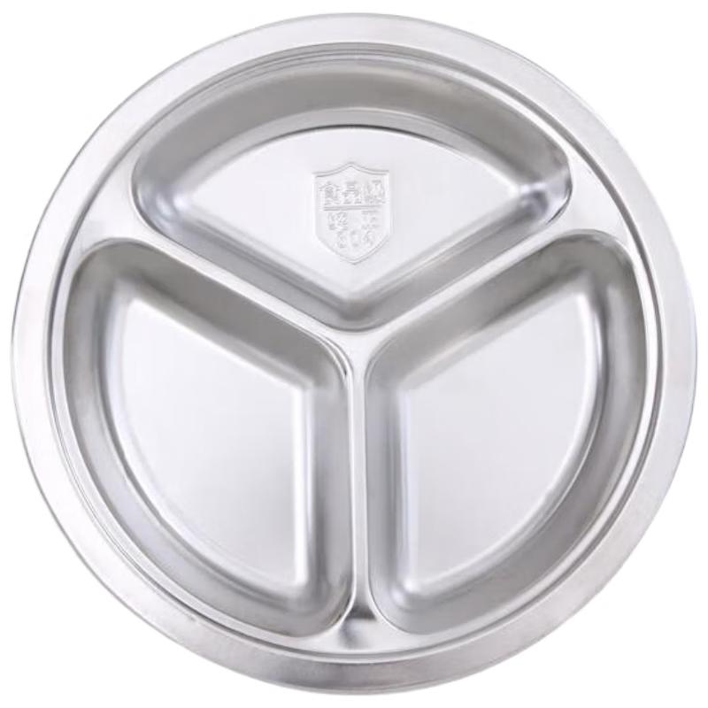 304 Stainless Steel Divided Round Dinner Plate