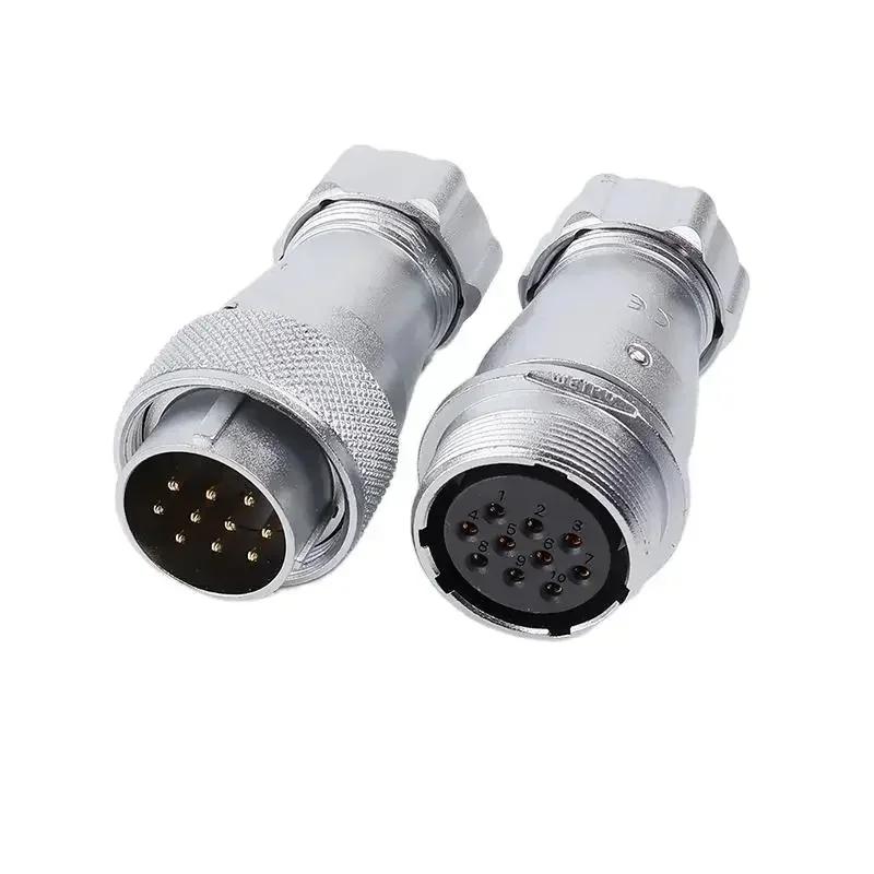 WEIPU WS24 TP+ZP 2Pin 3Pin 4Pin 10Pin 12Pin 19Pin Circular Waterproof Aviation Connector Plug Socket Multiple Core Power Adapter