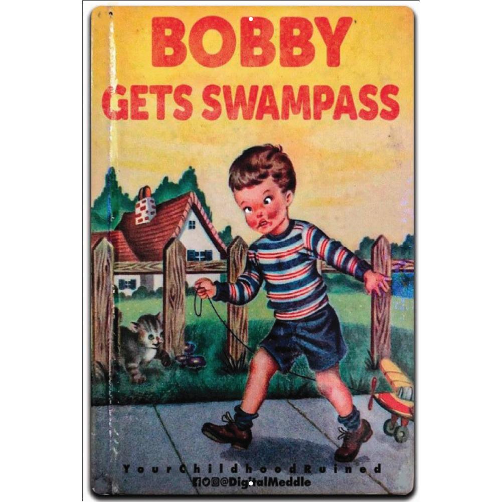 

1pc Bobby Swampass US Vintage Tin Sign - Retro Metal Poster, Perfect for Bar/Pub/Door & Wall Decor 20x30cm（7.8x11.8inch）