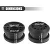 Motoforti Transfer Case Linkage Bushing, for Dodge for Ram 2500 2003-2008, Rubber, 52105555AA 55366066AB, Black, 2pcs