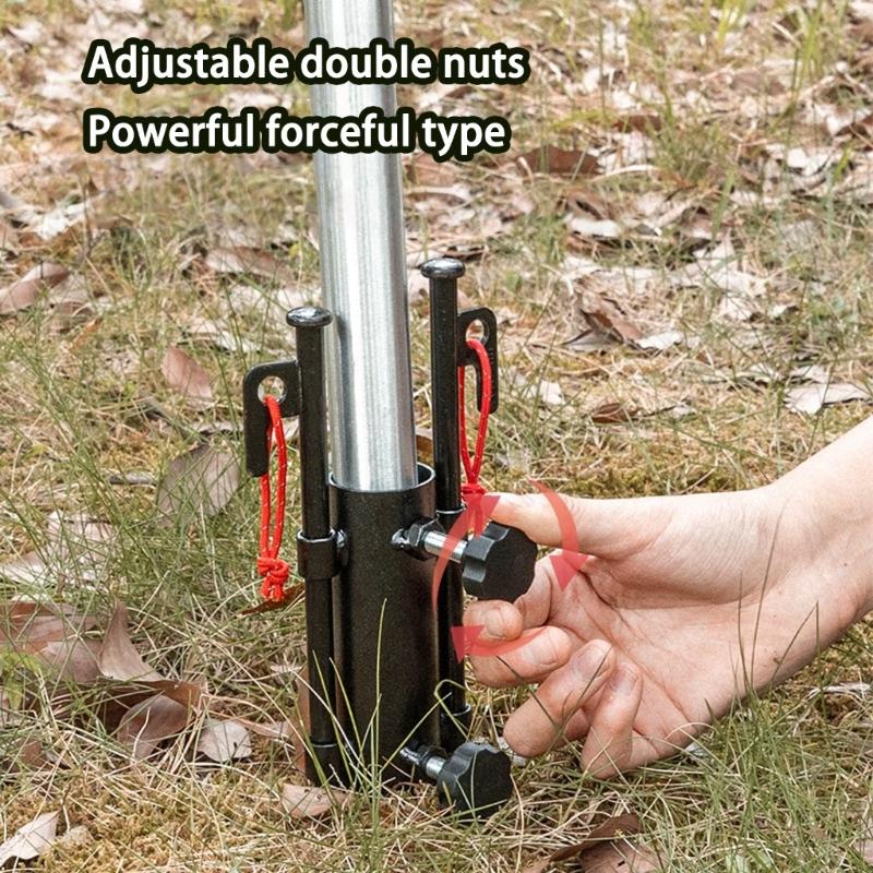 Canopies Rod Fixed Tube Adjustable Tent Canopies Holder Camping Awnings Rod Holder Windproof Canopies Rod Fixed Tube Stand