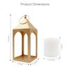 Glass Iron Lantern with One Pillar Candle Lantern for Home Decoration|Candle Holders for Home Decor Pack of 1