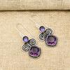 Amethyst Earrings Gemstone Jewelry, 925 Solid Sterling Silver Earrings, Gift For Women Handmade Earrings