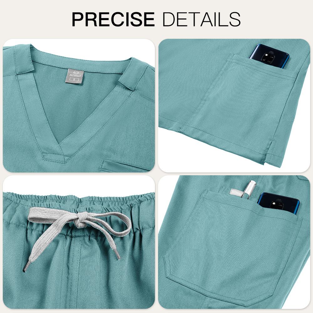 Unisex Sweat-Absorbent Breathable Dental & Beauty Salon Medical Scrub Suit
