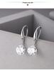 Minimalist Designer Women's 925 Sterling Silver Zircon Ear Hook Earrings (E8727)
