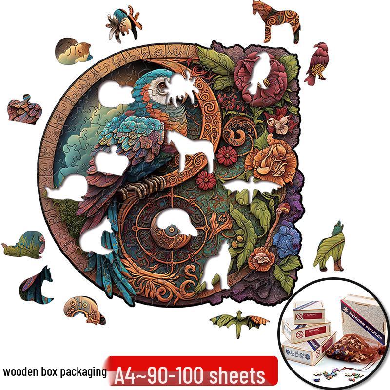Irregular Animal Dog Penguin Wooden Puzzle in Stock
