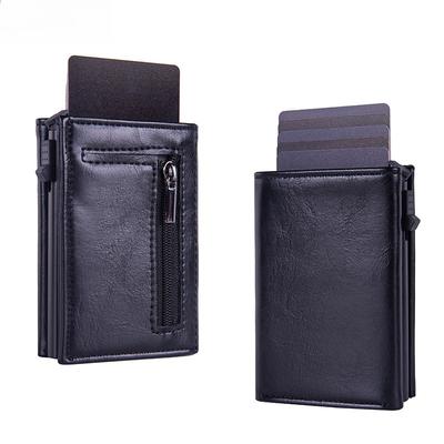 Card Holder Wallet Multi Position Card Bag Portable ID Document Storage Case Coin Pocket Slim Purse Card Organizer For Men