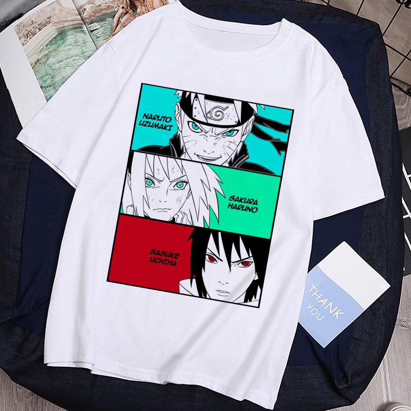 Unisex European Size Naruto Anime Short-Sleeved T-Shirt
