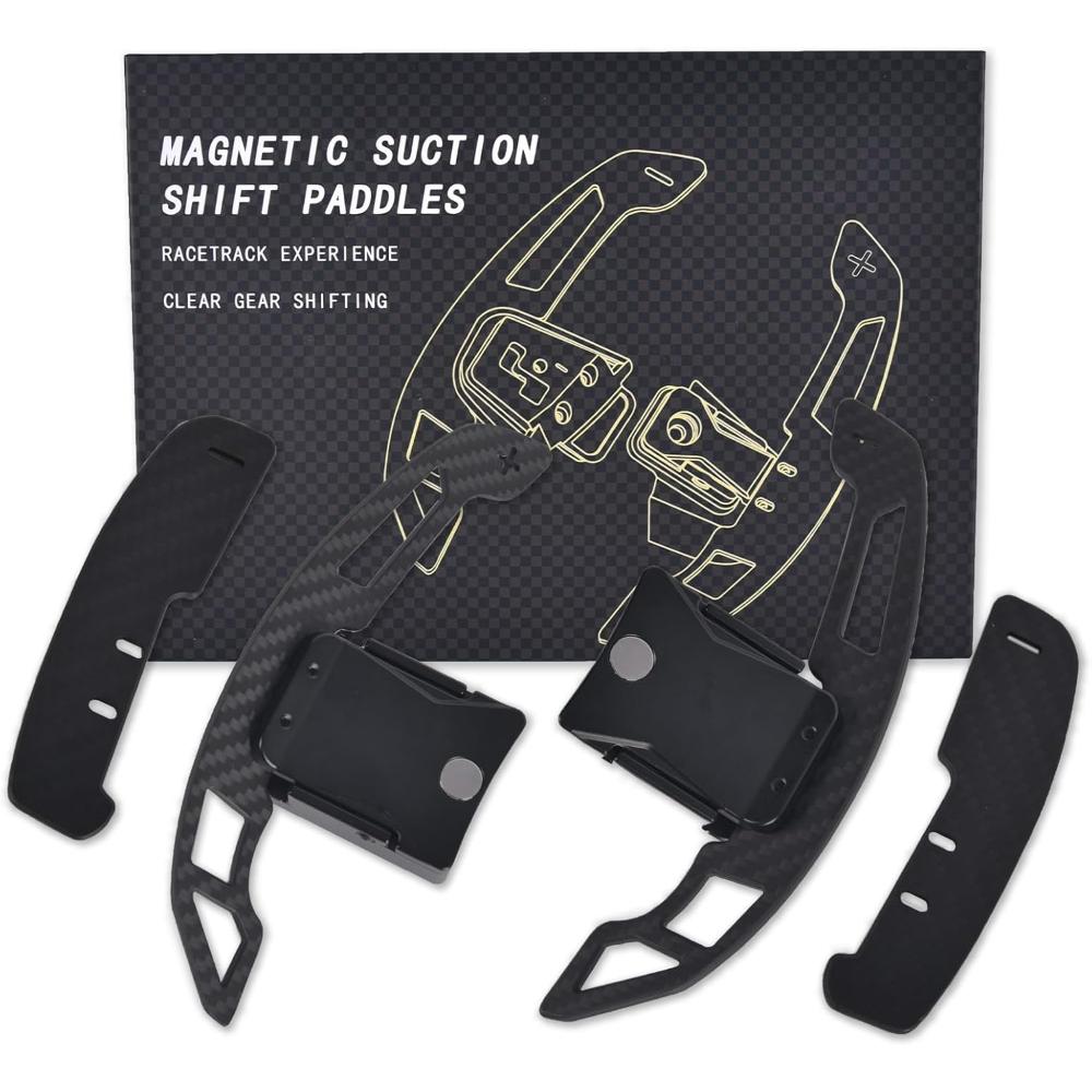 Carbon Fiber Steering Wheel Paddle Extension Interior Decoration Accessories For Ford Mustang 2015- Magnetic Paddle Shifter Style A