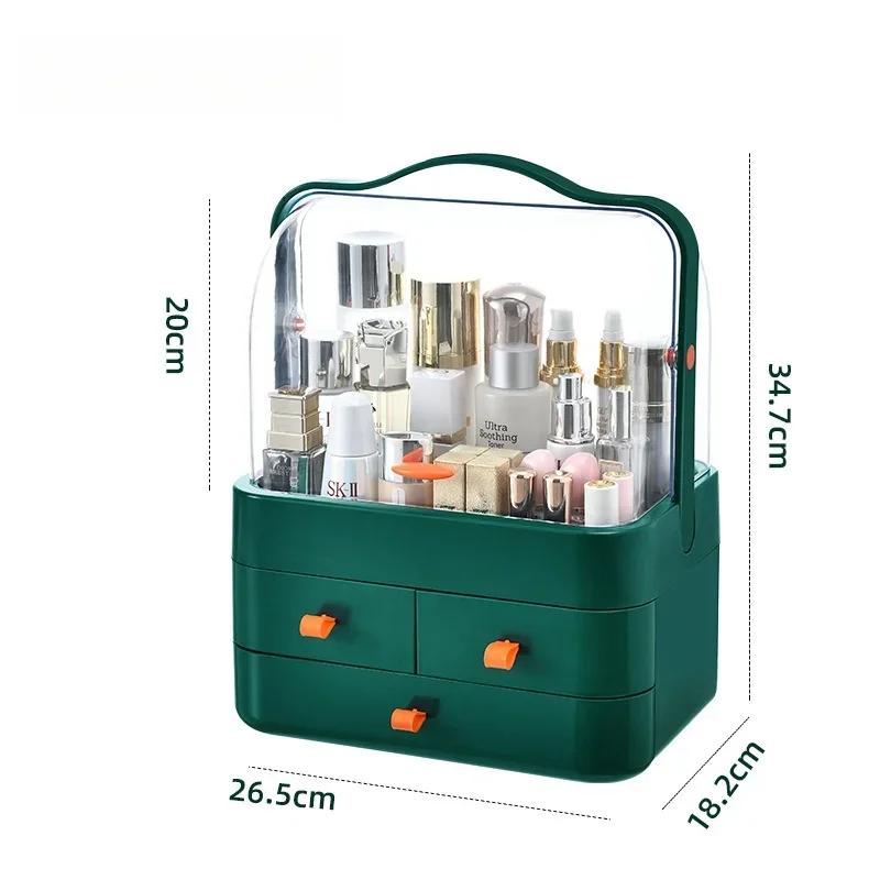 Desktop Cosmetics Storage Box Large Capacity Waterproof Dustproof Jewelry Makeup Organizer Home Skin Care Make Up Storage Drawer