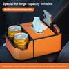 1PC Universal Car Armrest Organizer With 2 Cup Holders & Tissue Box - Back Seat Storage Box For SUV/Sedan Interior Accessories