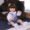 KEIUMI Bambola Bambina Reborn da 55cm, Interamente in Silicone Vinilico, Sorridente, Bambola Neonato Giocattolo, Regali di Natale, Compagno di Giochi Educativo