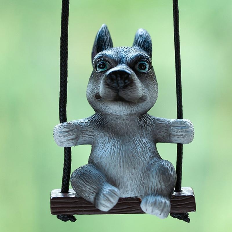 Fun Dog Expression Car Hanging Decoration Multiple Styles Resin Craft Safe Dashboards Decoration Present for Driver
