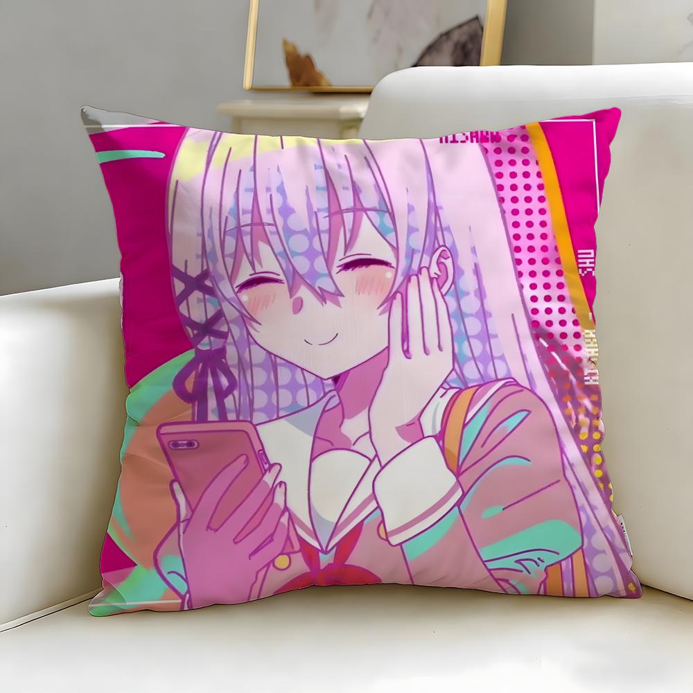 anime Engage Kiss Cushion Cover Soft EasyWash Pillow Case Versatile for Couch Bed Travel and Office