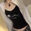 Black Cute Vest For Girls Y2K Inner Tops Sling Tank Tops Fashion Women's Tees Sleeveless