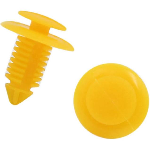 

Motoforti 100pcs Yellow Door Bumper Plastic Trim Panel Rivets Clips 9mm for Truck Long-Lasting