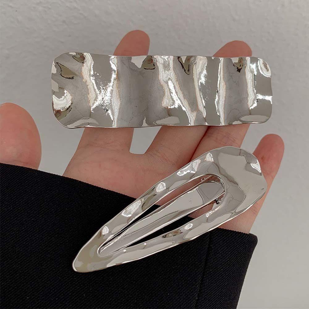 Rectangle Korean Style Metal Hair Pins Fix Fringe Barrette Side Bangs Hair Clips Punk Hair Clips
