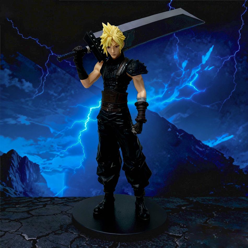 Exquisite Version Cloud Strife Anime Figure Peripheral, PVC Action Doll, Anime Collectible Model Toy, Holiday Gift