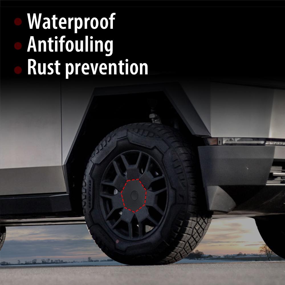 4x Hub Center Cover for Tesla Cybertruck 2025 Wheel Hub Cover Wheel Center Decorative Hubcaps for Cyber Pickup Truck Accessories