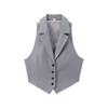 Womens Open-Back Lightweight Camping Vest With Button Front Flip Collar Outdoor Hiking Travel