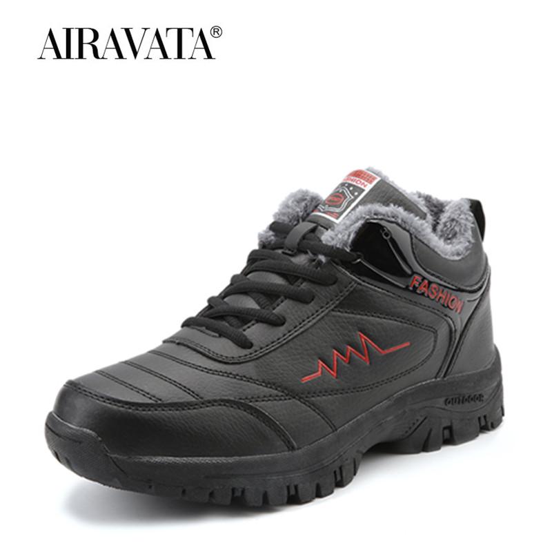 Men's Winter Boots Ankle Fashion Casual Outdoor Warm Plush Shoes Hiking Shoes