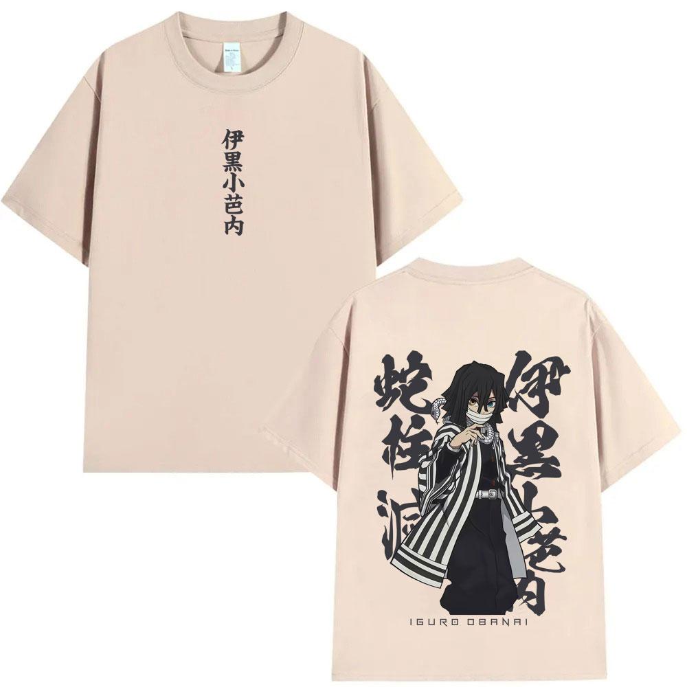

Anime Demon Slayer Serpent Hashira Iguro Obanai Graphic T Shirts Men Women Casual Oversized Tshirts Mens Cartoon Streetwear 3XL
