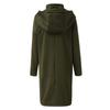Women's Fashion Casual Solid Color Hooded Pocket Long Sweatshirt With Zipper, Mid-Length Fake Two-Piece Loose Coat