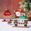 Wooden Christmas Advent Calendar Santa Claus Car Wooden Ornament Santa Calendar Ornaments  Desktop