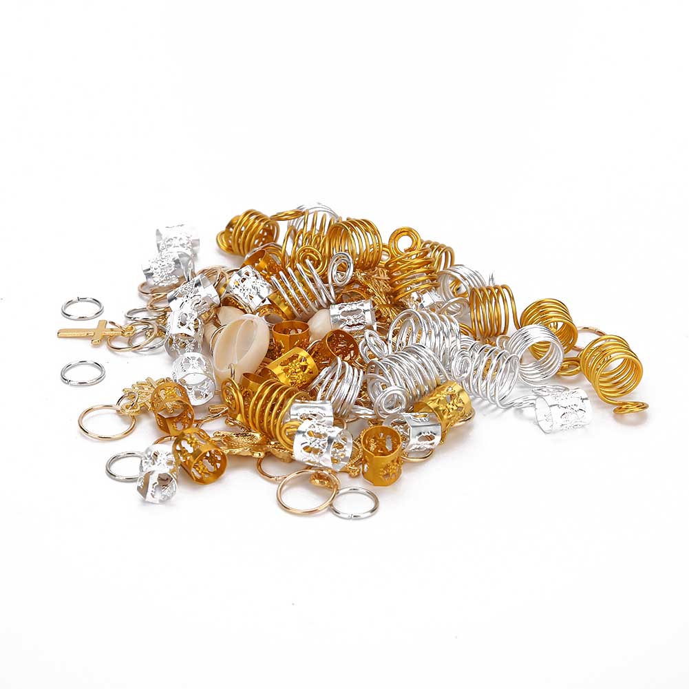 120pcs Hair Braid Rings Dreadlocks Bead Ring Fashion Hair Decoration Accessories