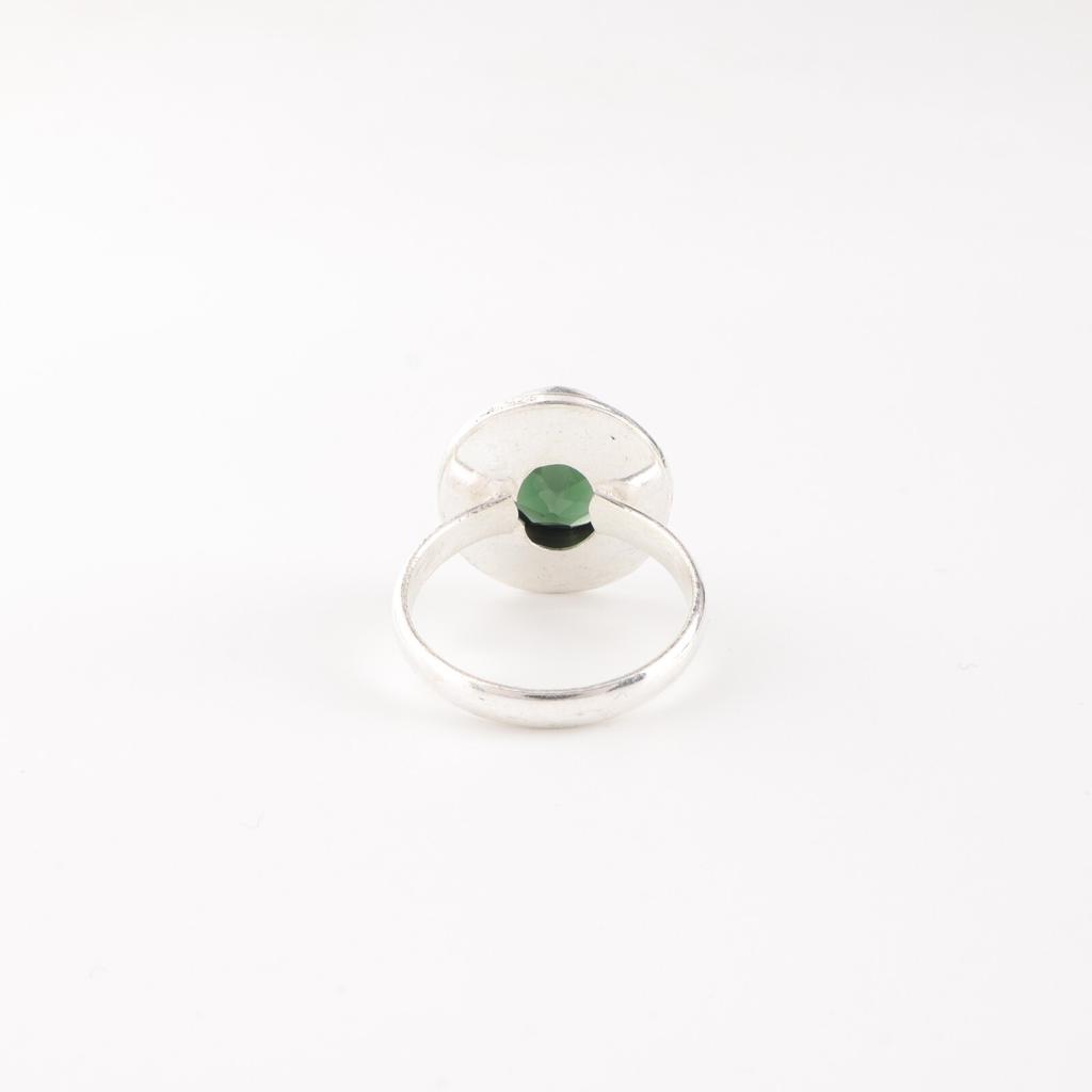 Zelený Turmalín Drahokam 925 Sterlingové Stříbro Šperky Ručně Vyráběný Prsten Pro Ženy RR-62-11
