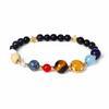 Universe Galaxy Eight Planets Bracelets Solar System Guardian Star Natural Stone Beads Bangles for Women Jewelry Drop Shipping
