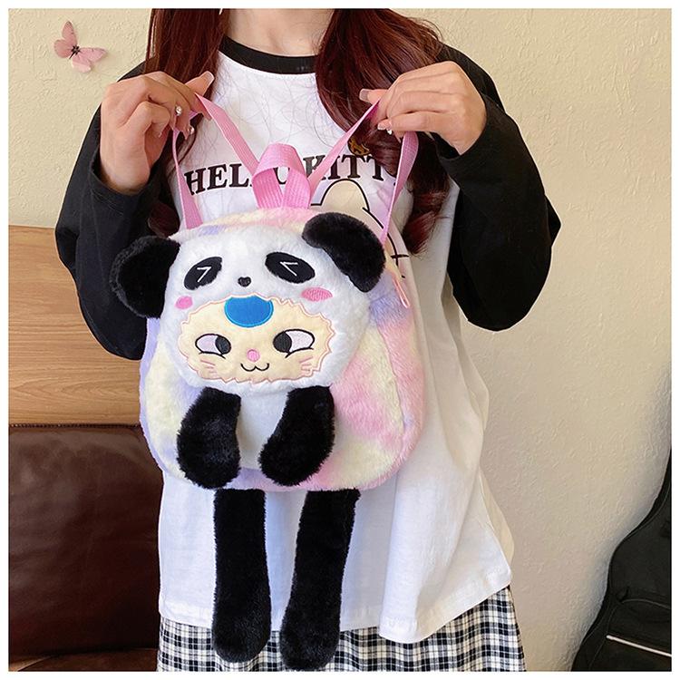

Cartoon Plush Doll Backpack, Multiple Styles Available чорний