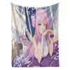 Cartoon Blue Archive Misono Mika Flannel Blanket Cover Warmth Soft Anime Blanket Multifunctional Decor Home Universal Blankets