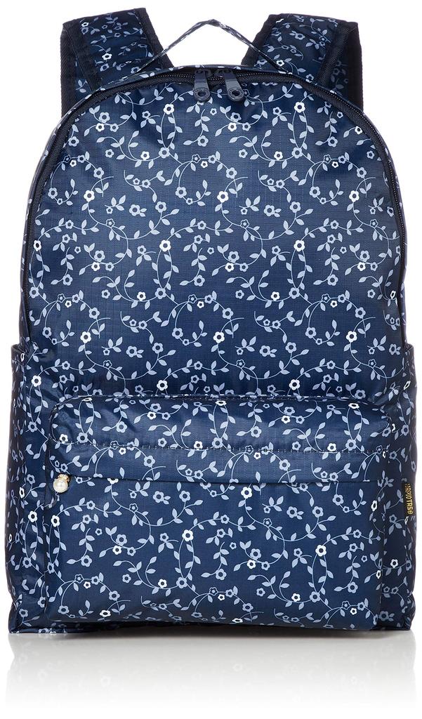 Hapitas Wide Variety of HAP0112 405 Flower Waltz Navy Carry-On Backpack, Patterns,
