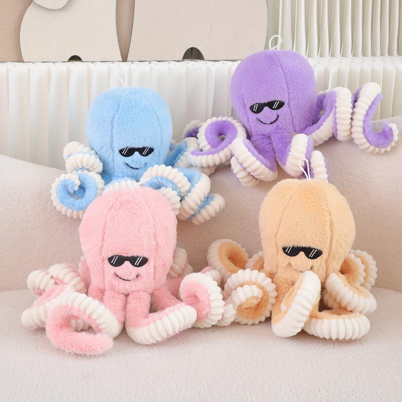 Niedliche Sonnenbrille Oktopus Puppe Sonnenbrille Oktopus Plüschtier Kinder Weiche Puppe Geburtstagsgeschenk