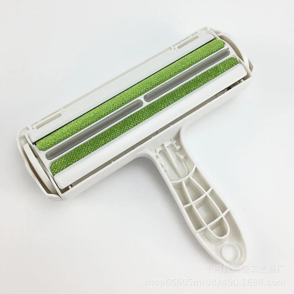 2-Way Pet Hair Remover Roller Removing Dog Cat Hair From Furniture Self-cleaning Lint Pet Hair Remover One Hand Operate