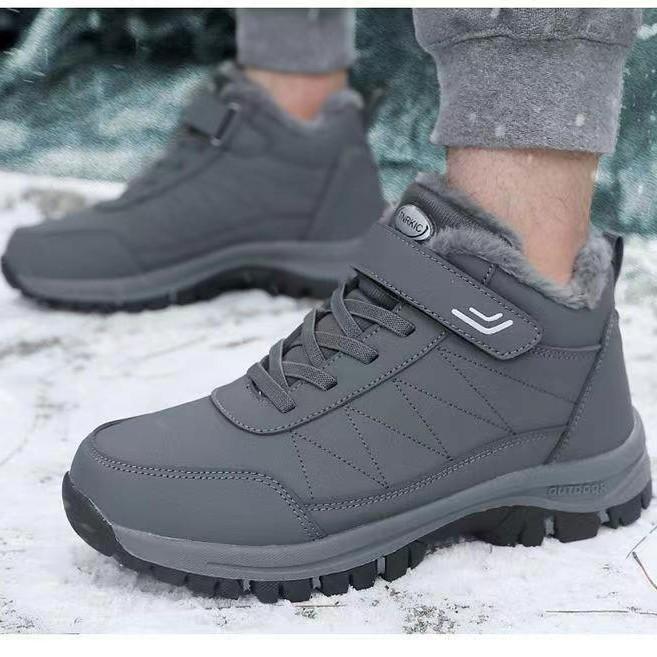 Winter new men's shoes fleece thickened large cotton shoes men's shoes winter fleece warm men's outdoor snow boots