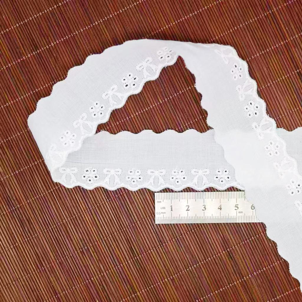 Cotton Embroidery Lace Accessories Clothing Diy Decoration Handmade Wrinkled Ruffle Edge Lace Fungus Edge