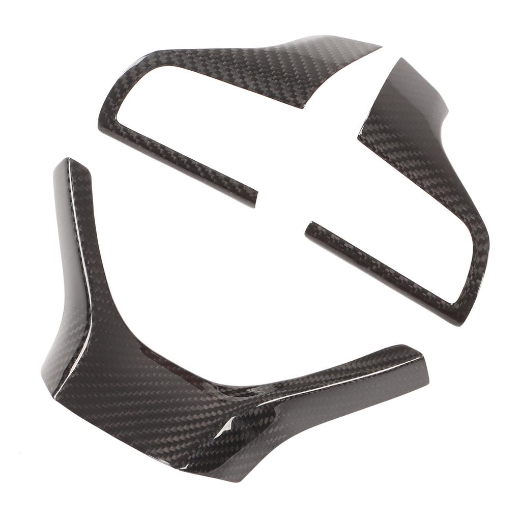 3pcs Dry Carbon Fiber Steering Wheel Panel Frame Trim Car Accessories Replacement for ES LX RX 2012‑2018